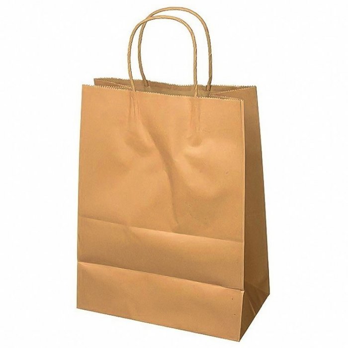 Pungi Hartie Cu Maner Rasucit, Alb/Natur-Pungi Hartie