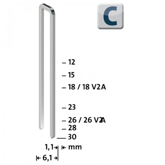 Capse Zincate Tip C 23 mm-Capsatoare Si Capse