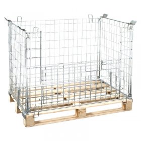 Boxpaleti Metalici Cu Fixare Pe Europalet 1200 x 800 x 1000 mm-Containere Metalice Pentru Depozitare Si Transport