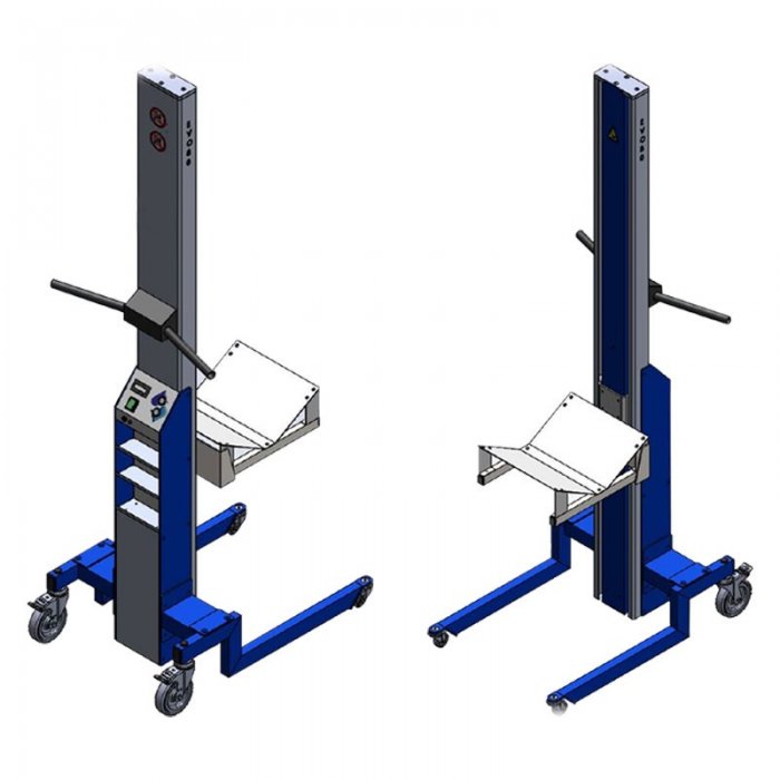 Elevator Mobil Cu Suport V Transversal 325 x 390 x 145 mm-Echipamente De Ridicat Si Manipulat