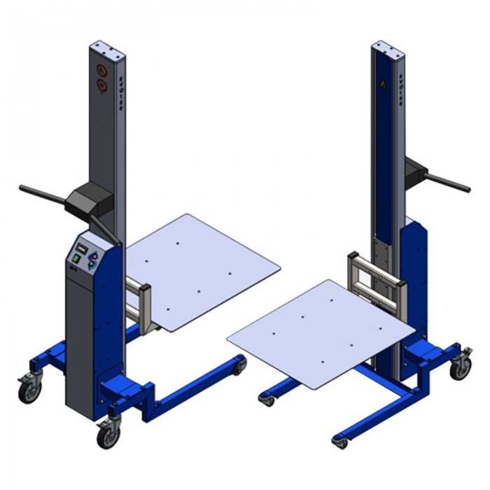 Elevator Mobil Cu Suport Standard Din Aluminiu 525 x 525 mm-Echipamente De Ridicat Si Manipulat