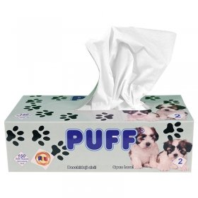 Servetele Faciale PUFF Pop-Up, 21 x 21 cm, 2 straturi, 150 foi-Consumabile Hartie