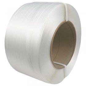 Banda PES Netesuta Compozit, Alb, 16 mm x 850 m, 450 kg, Tub 200 mm-Benzi Pentru Legare Si Paletizare