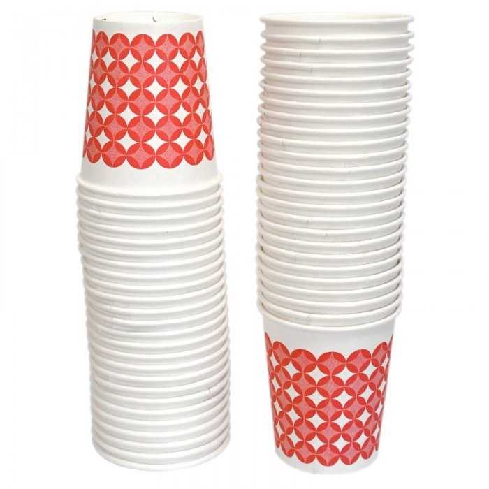 Pahar Carton 8 oz Pentru Bauturi Calde, Imprimare Stea, 50 buc/set-Pahare Carton