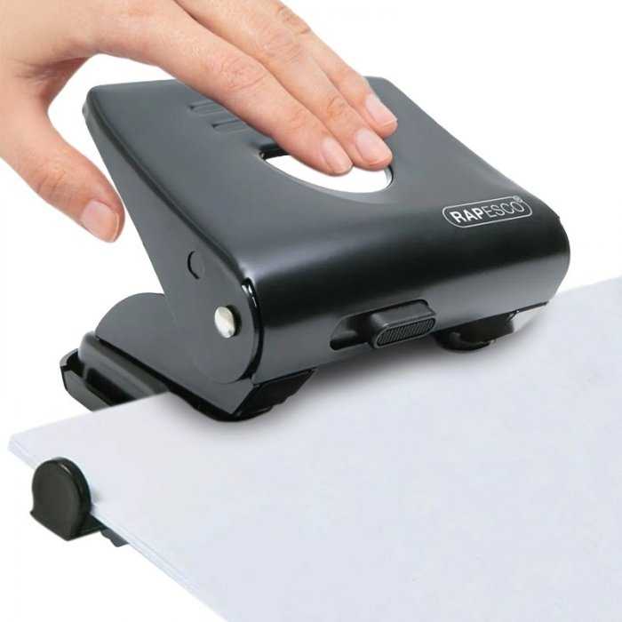 Perforator metalic Rapesco, 25 coli, negru-Perforatoare