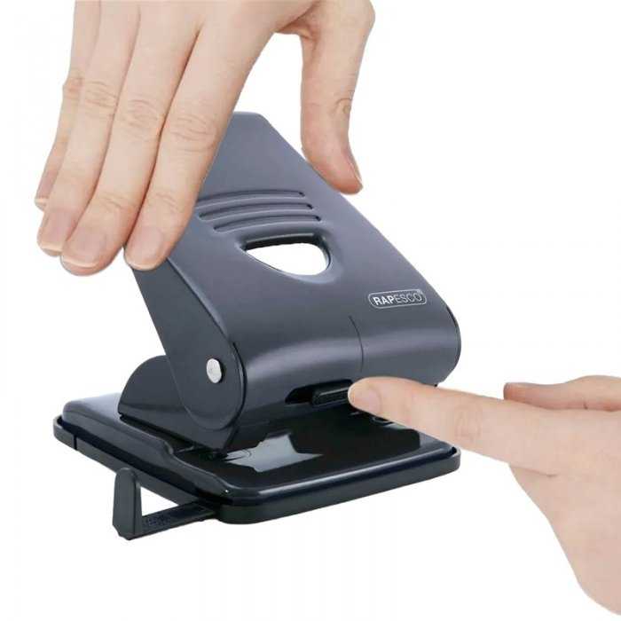 Perforator metalic Rapesco, 40 coli, negru-Perforatoare