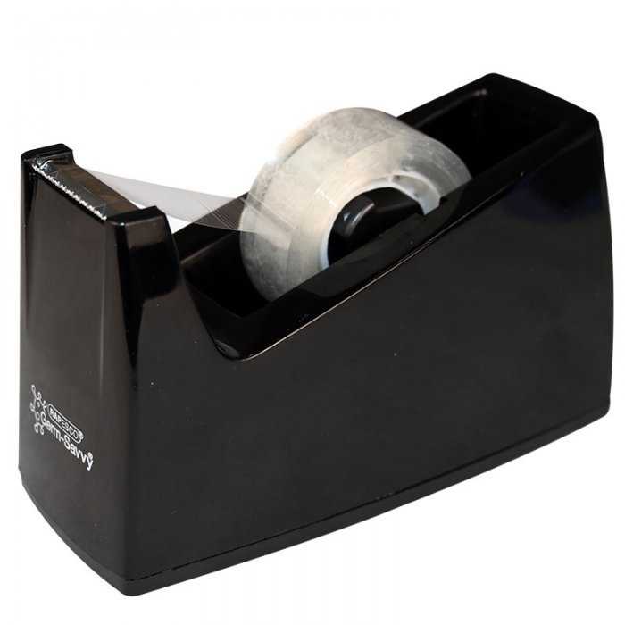 Dispenser cu Nisip pentru Banda Adeziva Rapesco, 19 mm x 33 m, Negru-Dispensere Benzi Adezive