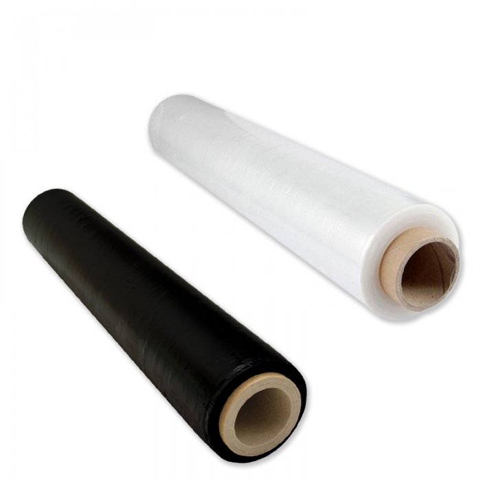 Pachet 6 role Folie Stretch Transparent + 6 role Folie Stretch Negru-Pachete PROMO