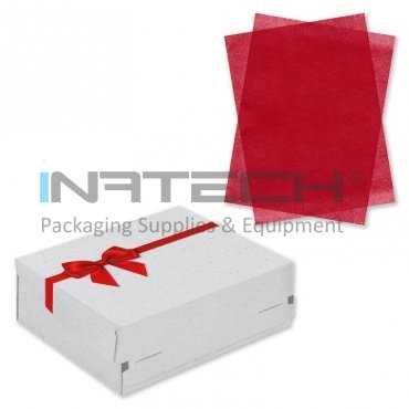 Pachet Cutie Cadouri Cu Autoformare 241 x 166 x 94 mm + Hartie De Matase Rosu