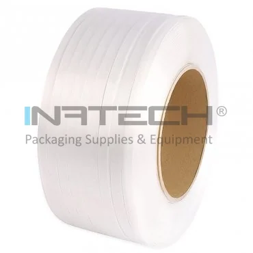 Banda Paletizare PP Lungime 4000 m, Latime 8 mm, Utilizare Automata, Grosime 0.50 mm, Culoare Alb, Diametru Tub 200 mm